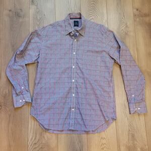 Tailorbyrd Shirt Men Large Black White Plaid Casual Classic Preppy Career Dress